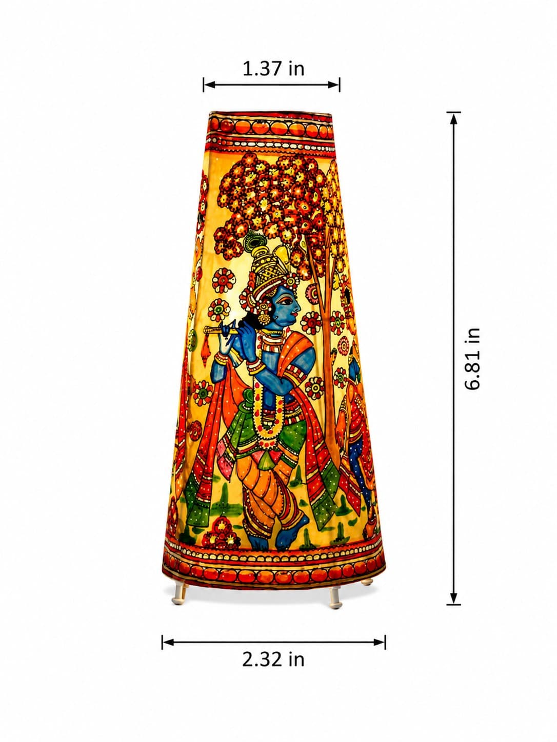 Radha Krishna Table Lamp - Tholu Bommalata — alternate view