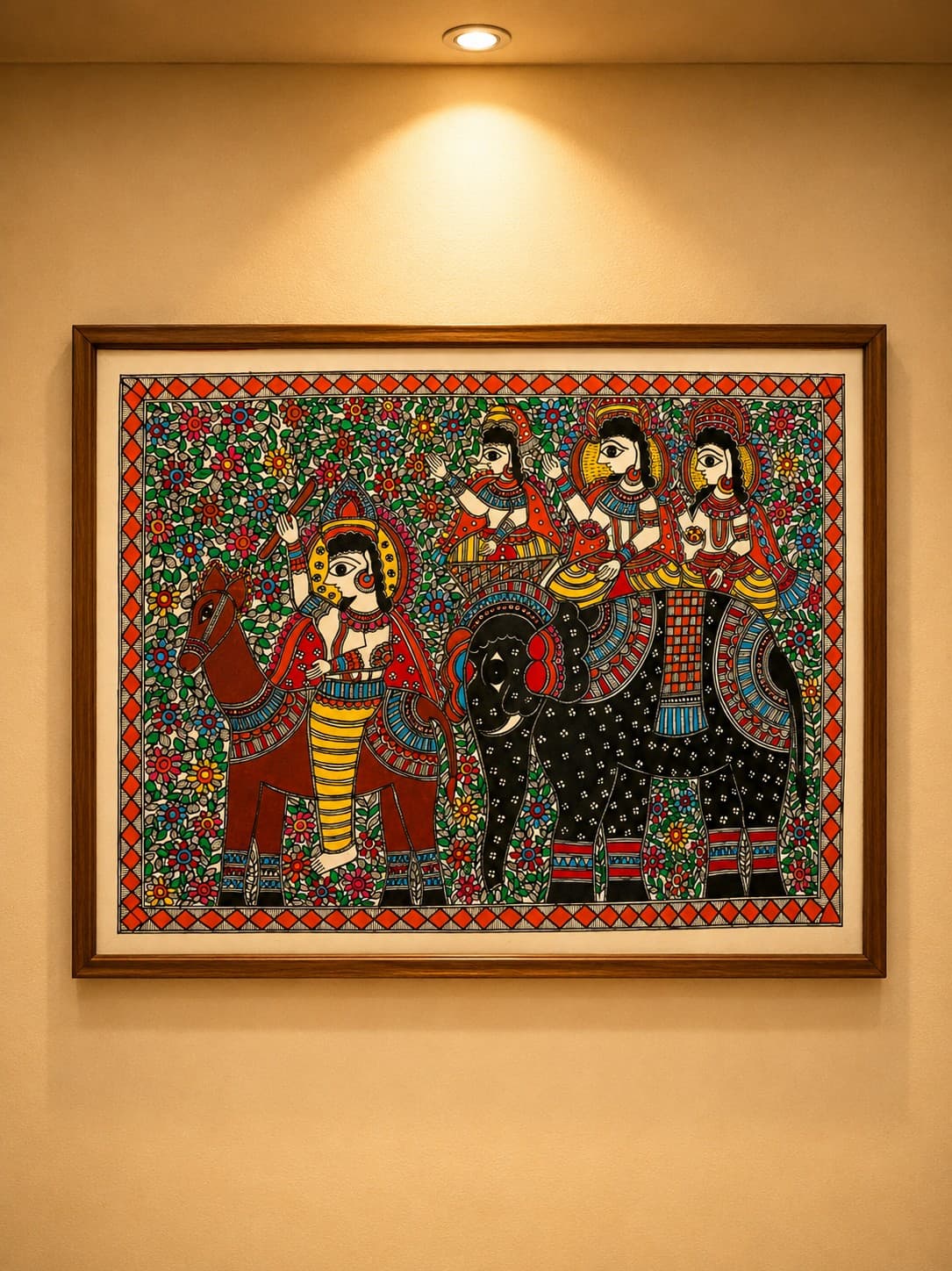 Royal Procession - Madhubani Painting