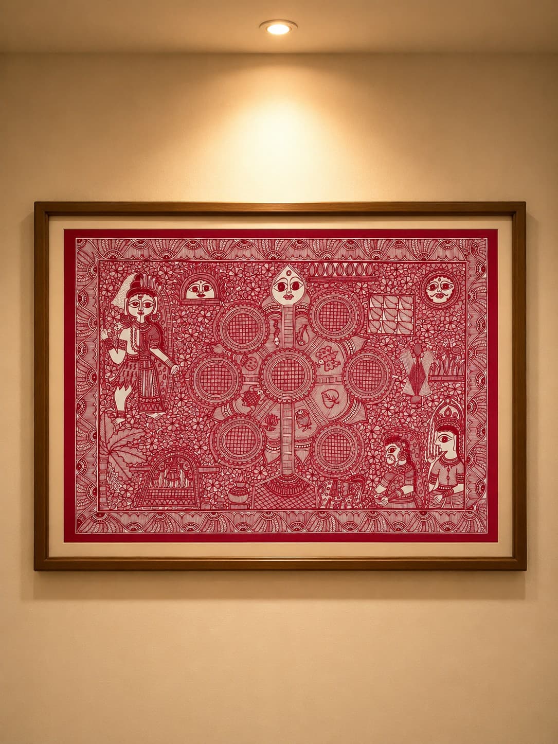 Traditional Kohbar - Madhubani Painting