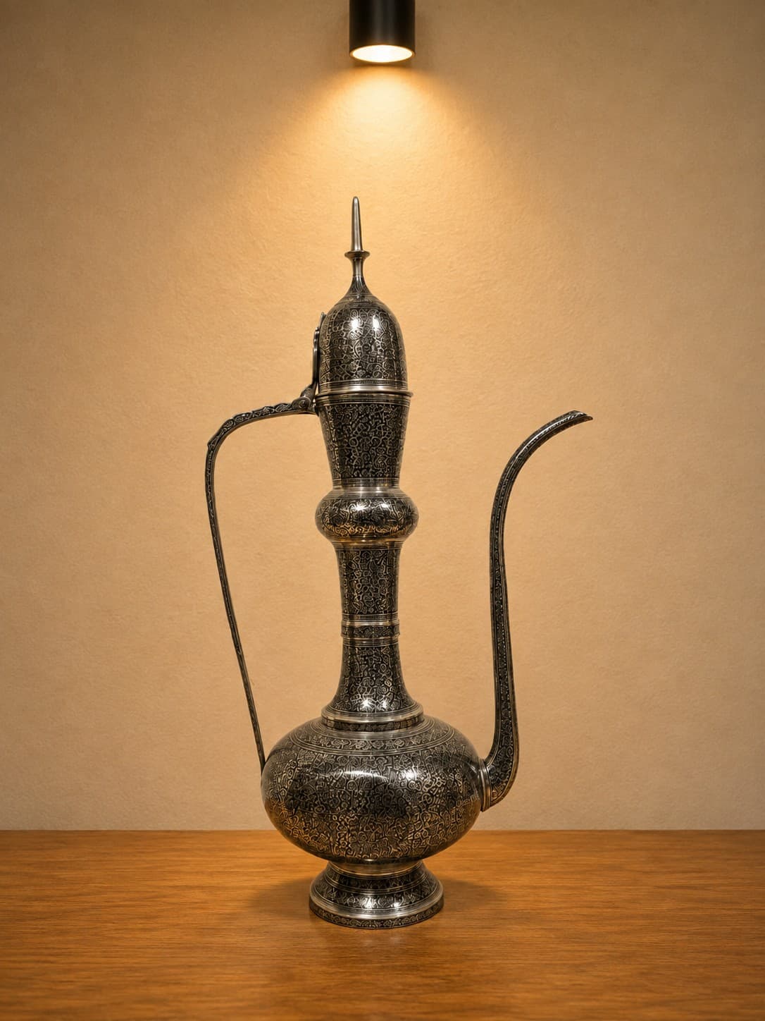 Brass Ewer with Meenakari Work - Brass Naqashi
