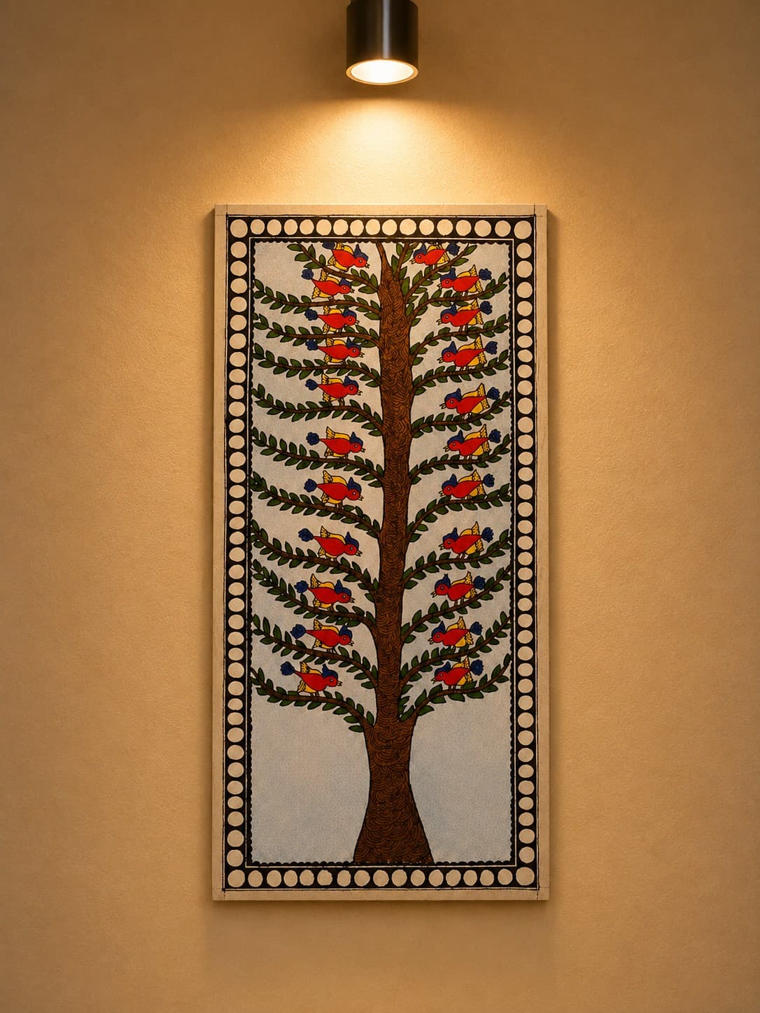 Tree of Life & Birds - Madhubani Painting