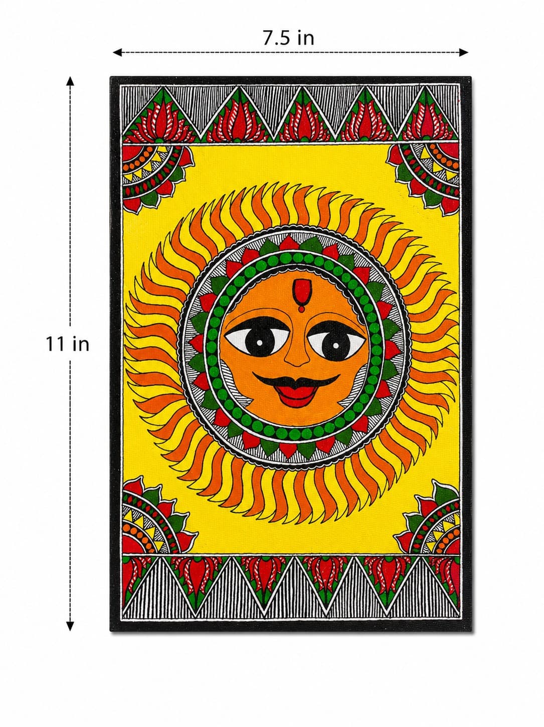 Divine Surya Narayan - Madhubani Painting — alternate view
