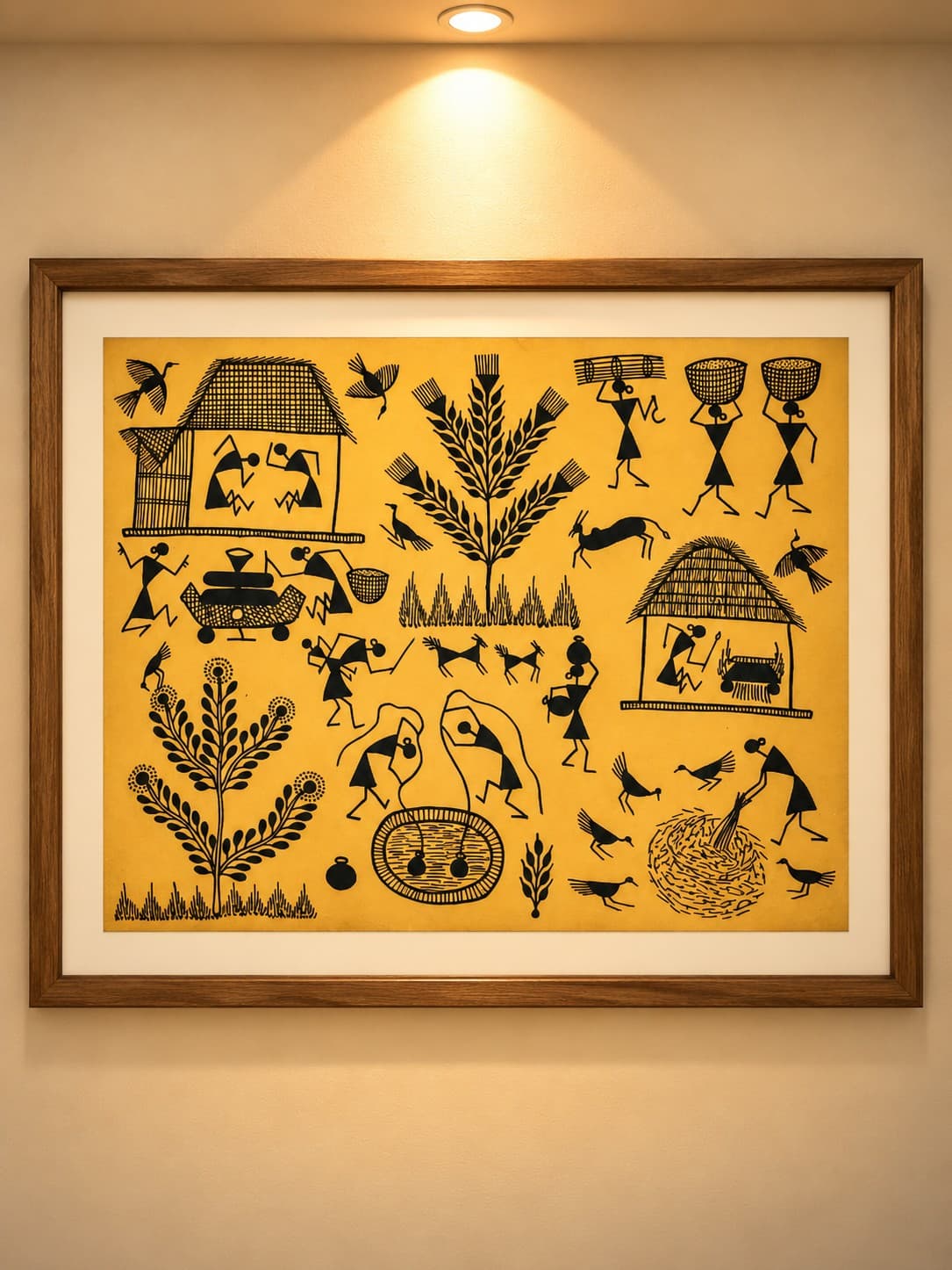 Village Scene - Warli Painting