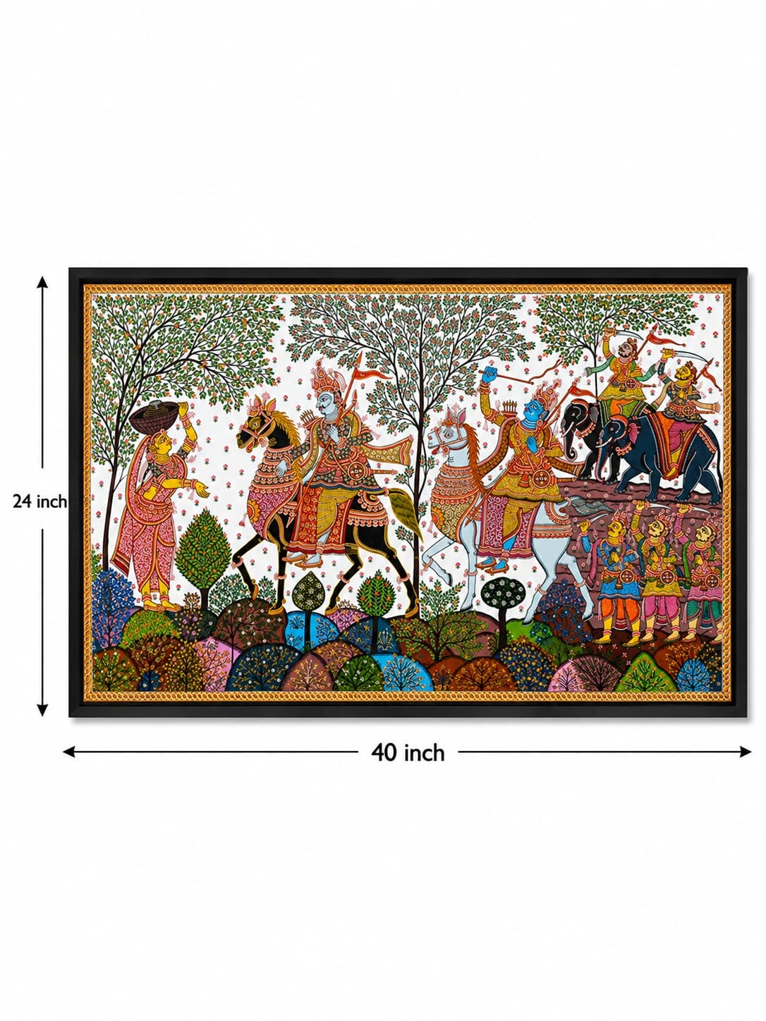 Kanchi Kaberi - Pattachitra painting — alternate view