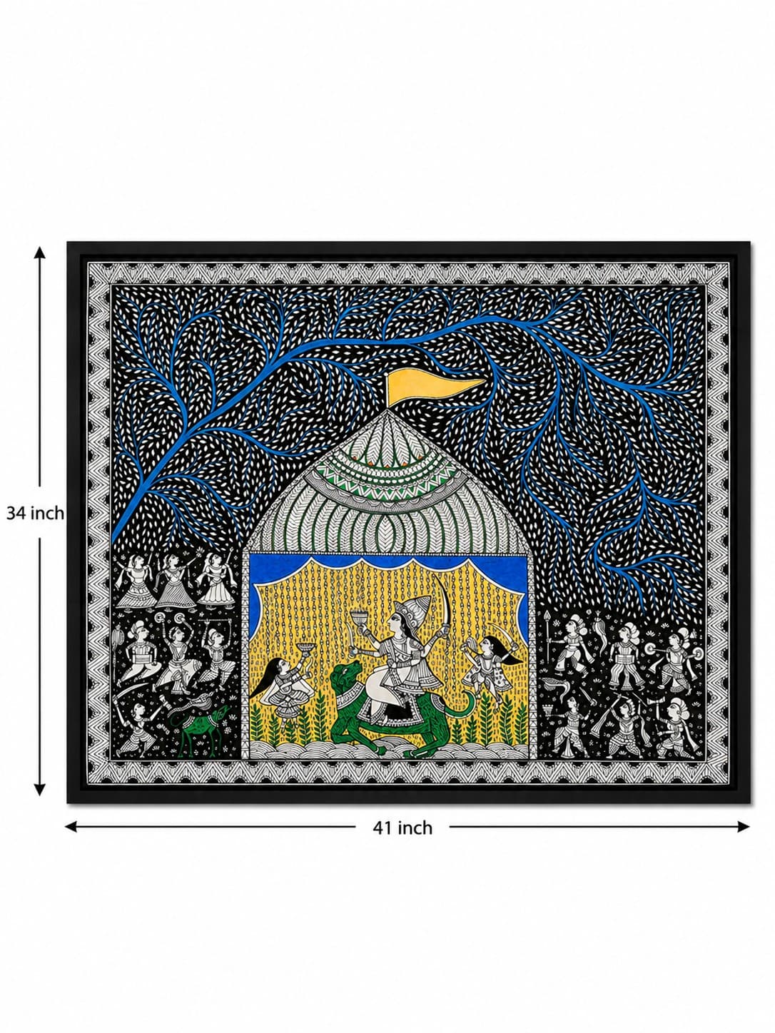Goddess Durga Painting - Mata ni Pachedi Painting — alternate view