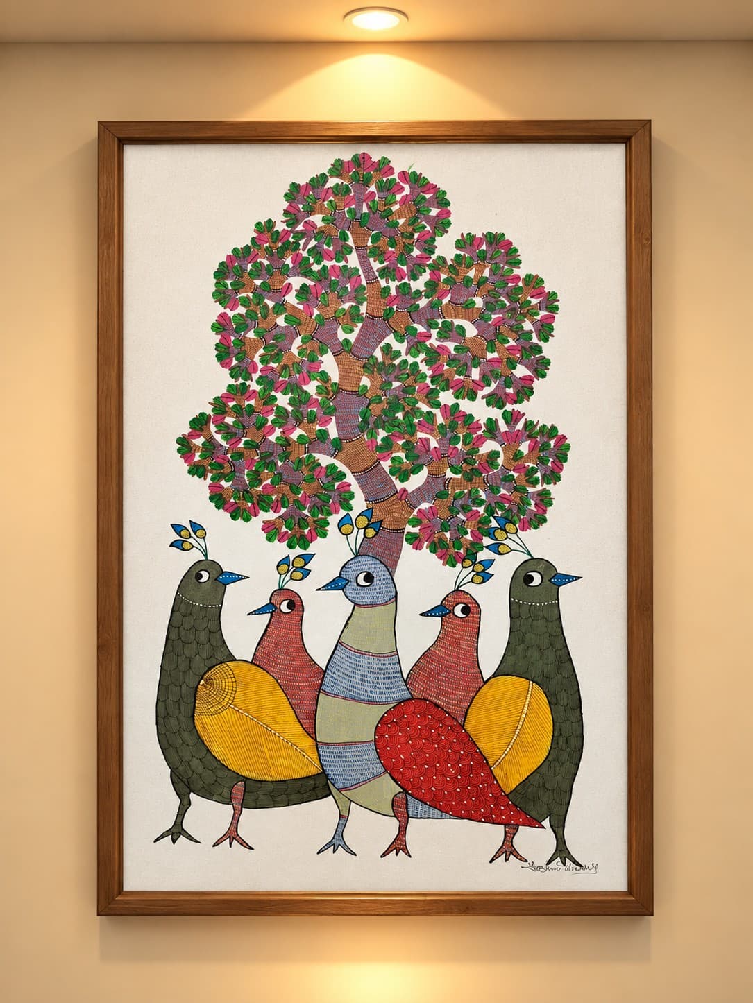 Harmony of Birds - Gond Painting