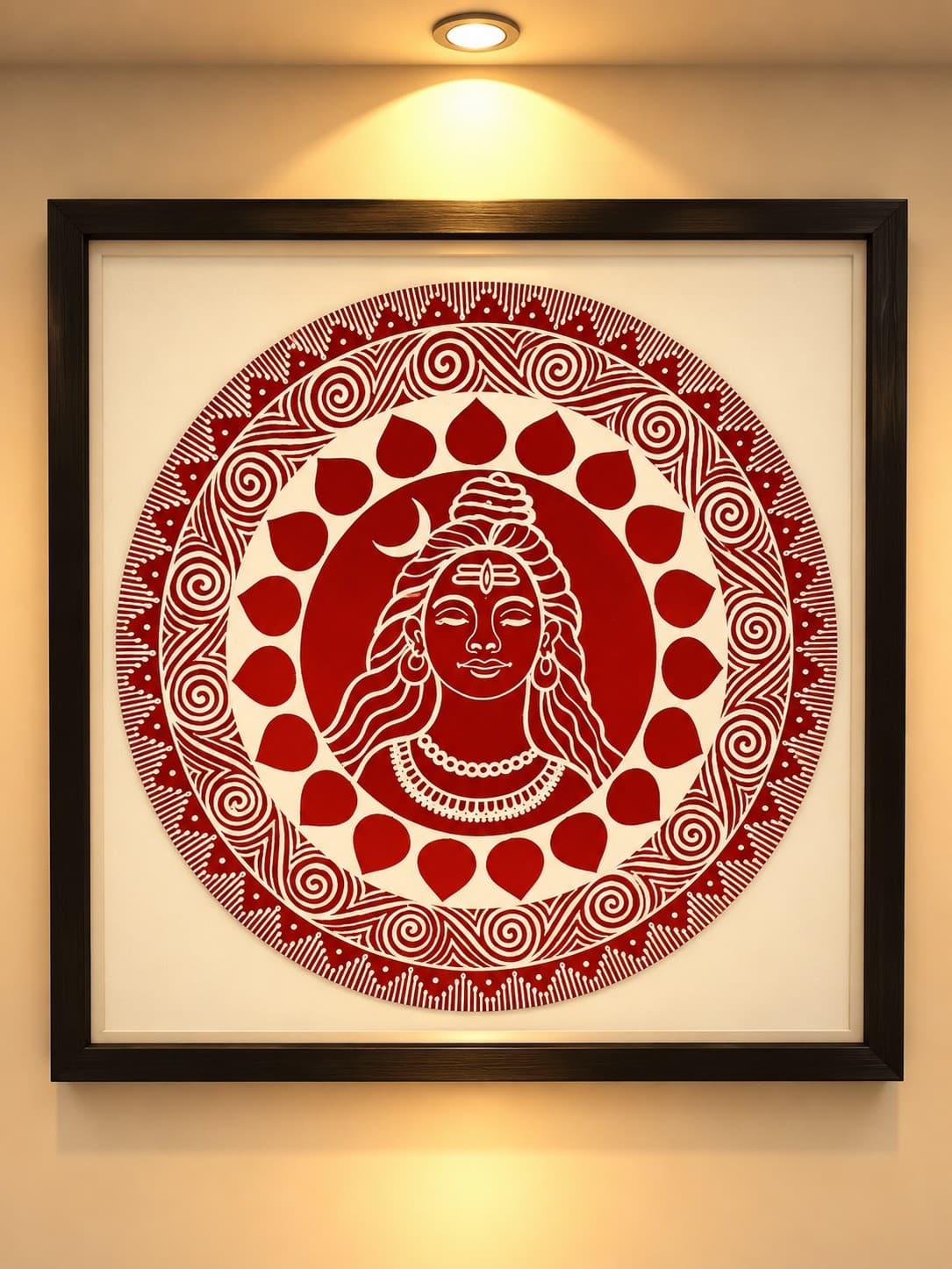 Lord Shiva Mandala - Aipan Painting