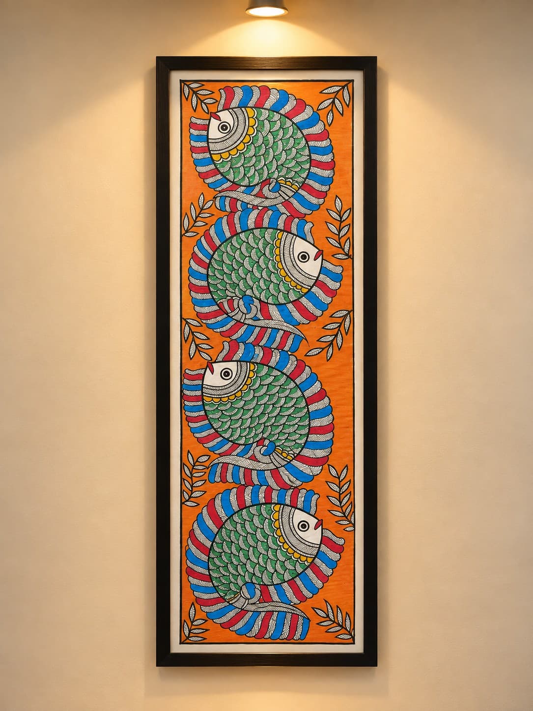 Four Fish Harmony - Madhubani Painting