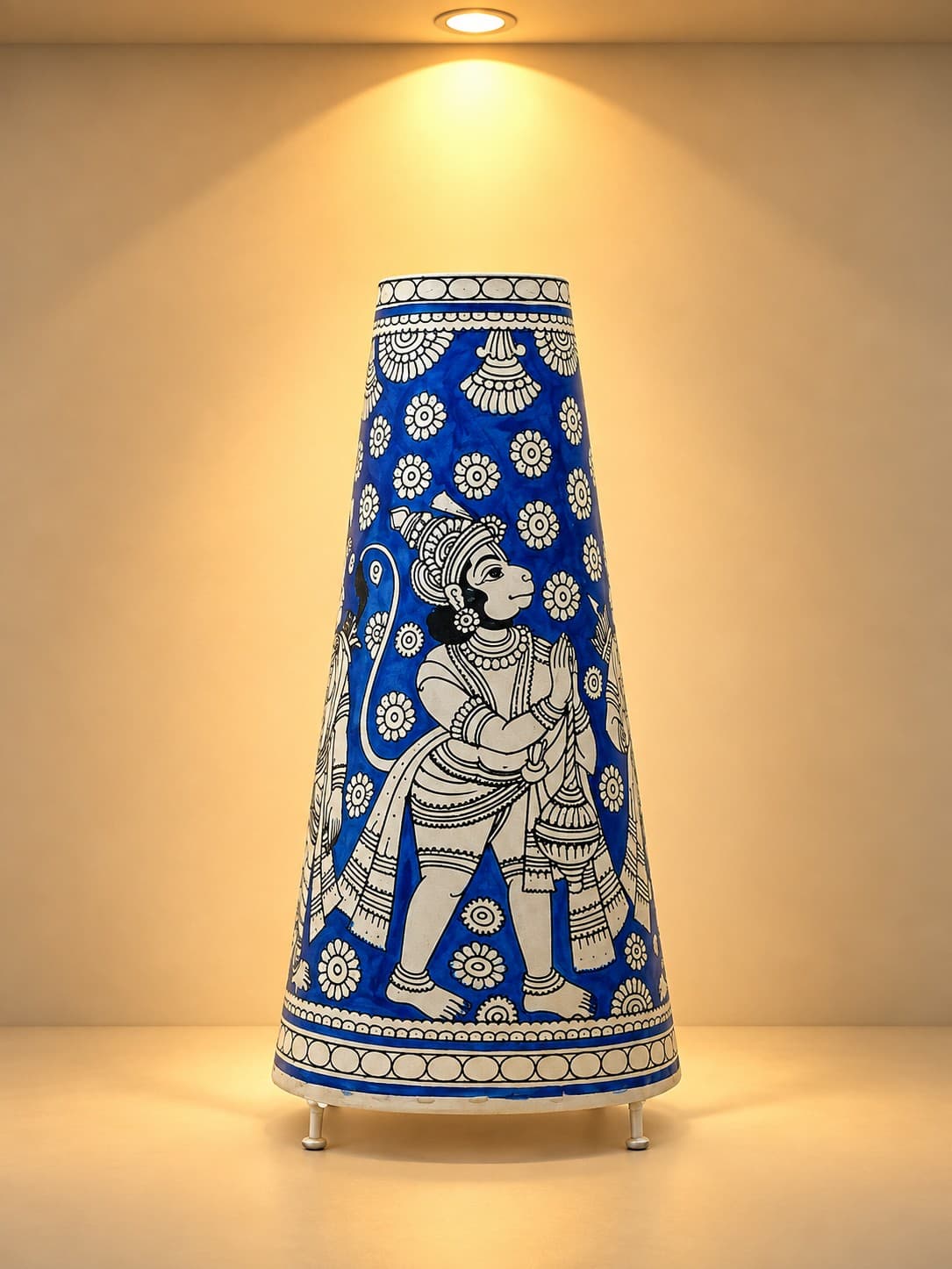 Blue Ramayana Table Lamp - Tholu Bommalata
