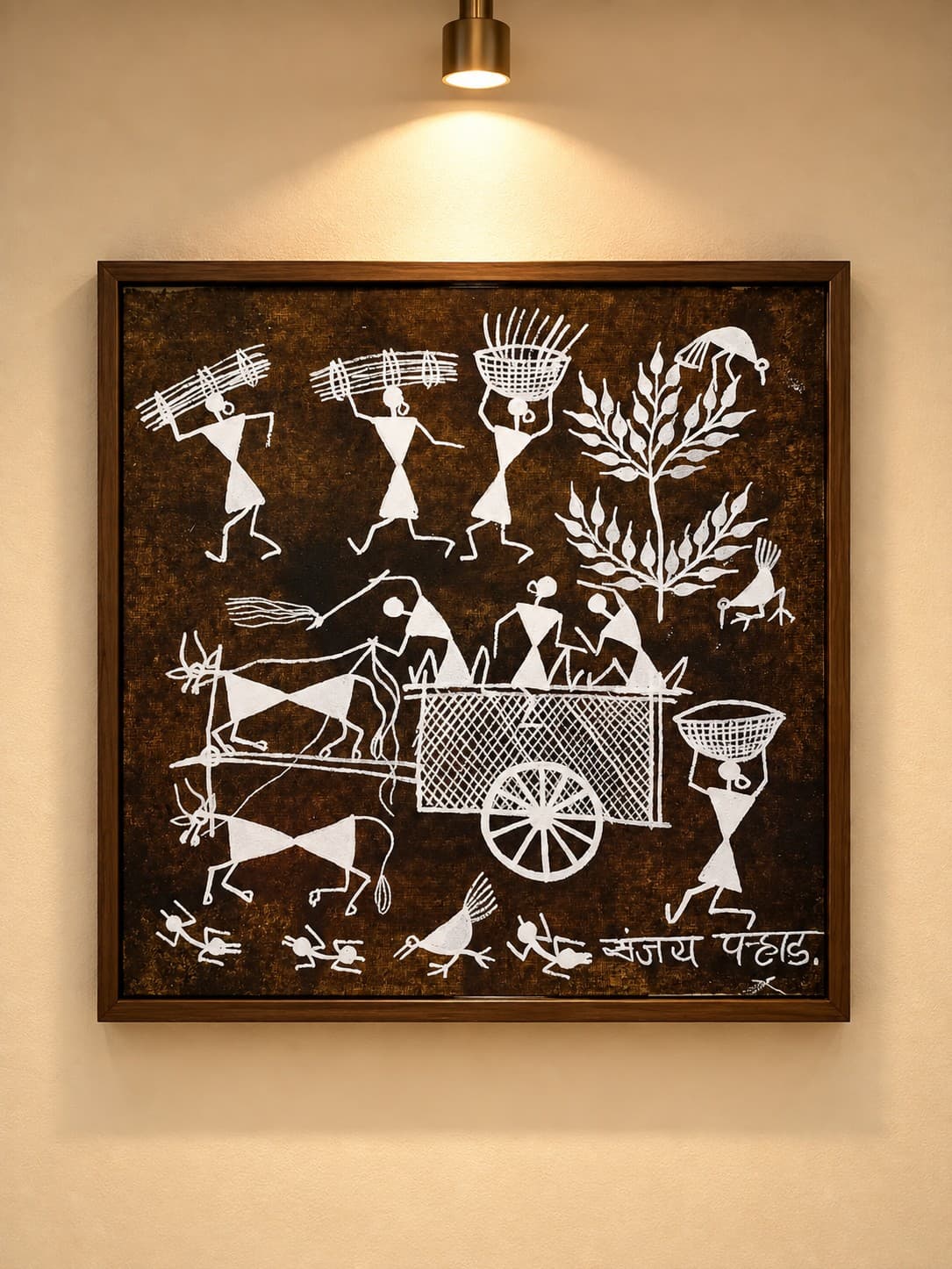 Harvest Journey - Warli Painting