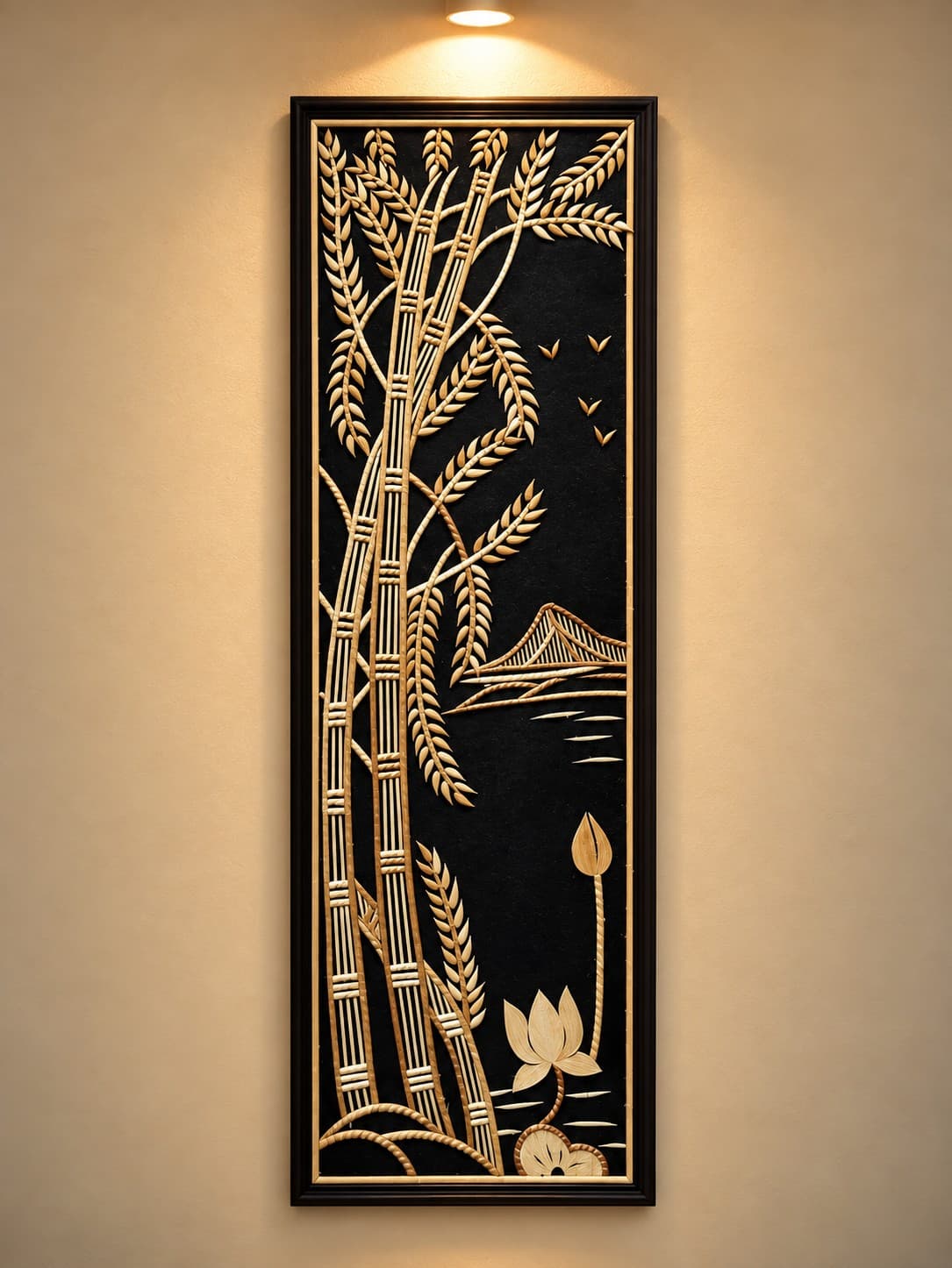 Bamboo and Lotus Artwork - Sikki Craft