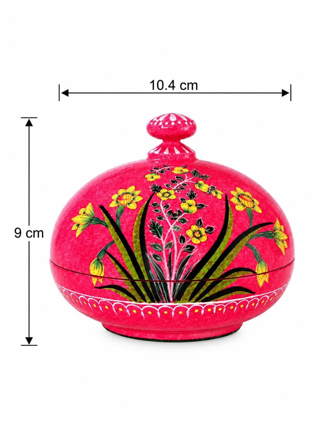Gulabi Floral  Storage Box - Papier mache — alternate view