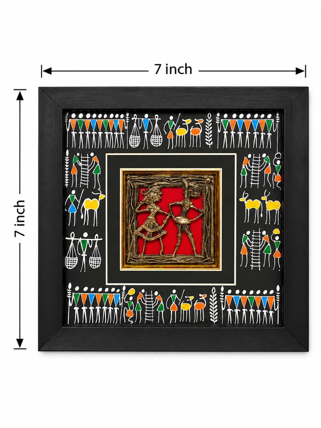 Tribal Art with Frame - Sohrai Painting — alternate view