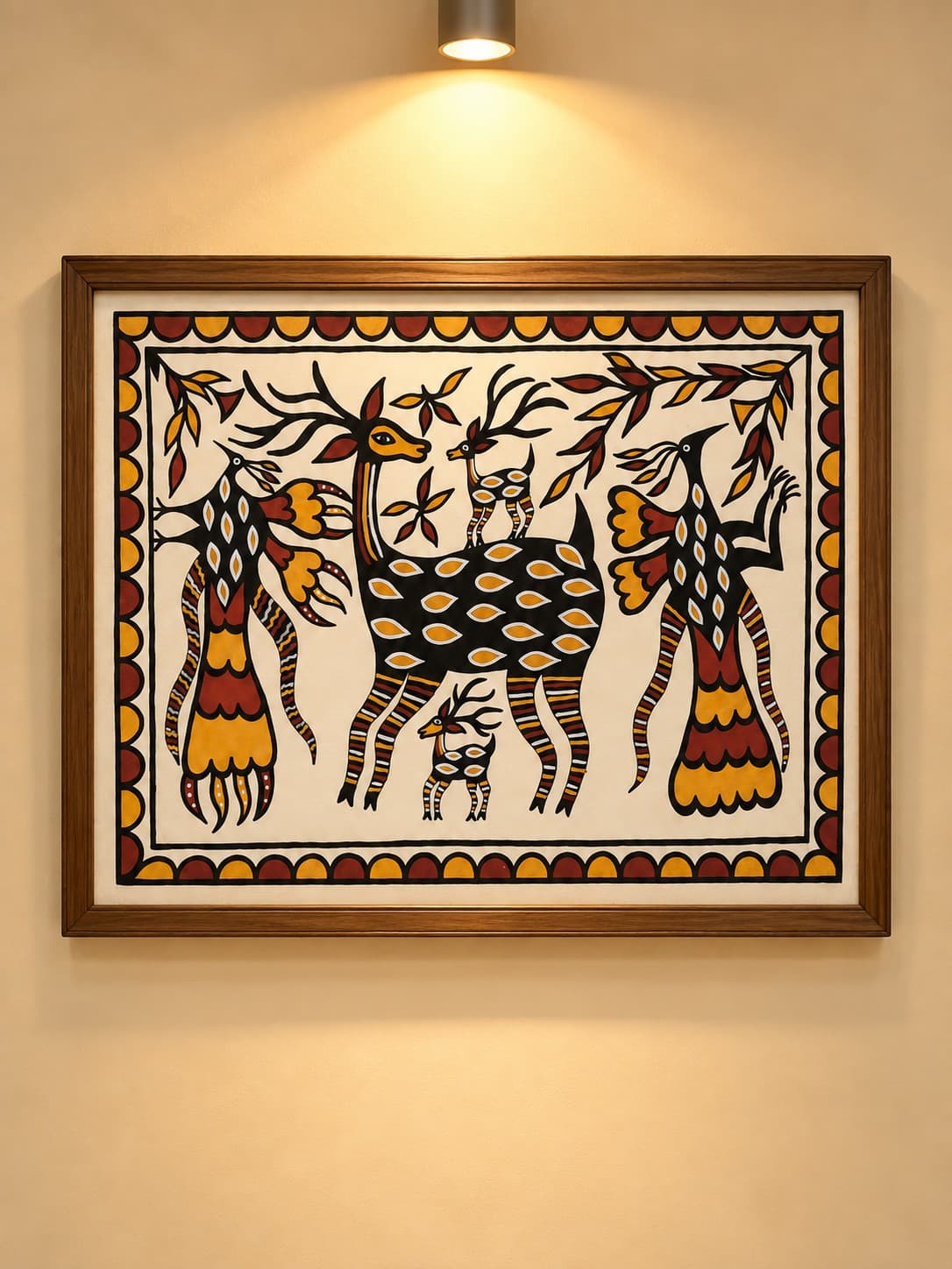 Sacred Forest - Sohrai Painting