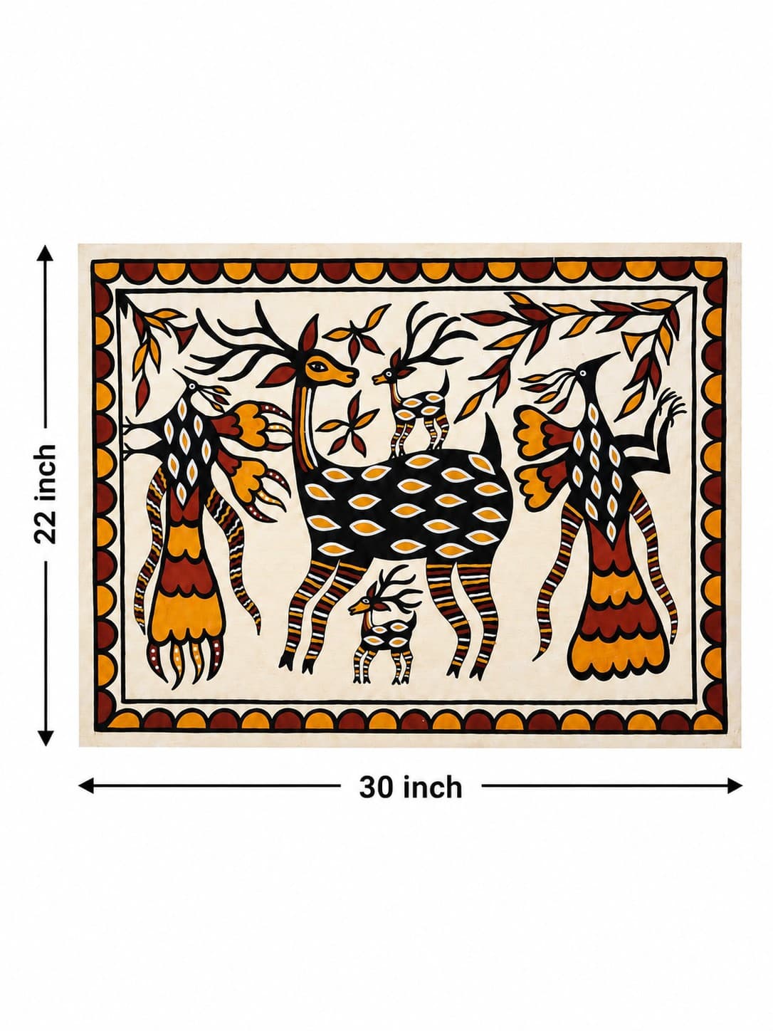 Sacred Forest - Sohrai Painting — alternate view