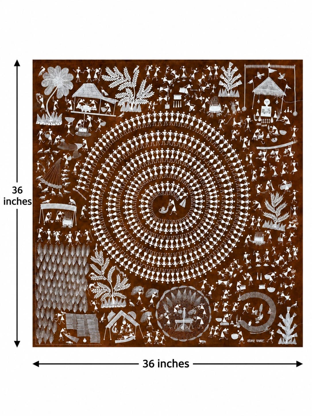 Tarpa Dance Celebration - Warli Painting — alternate view