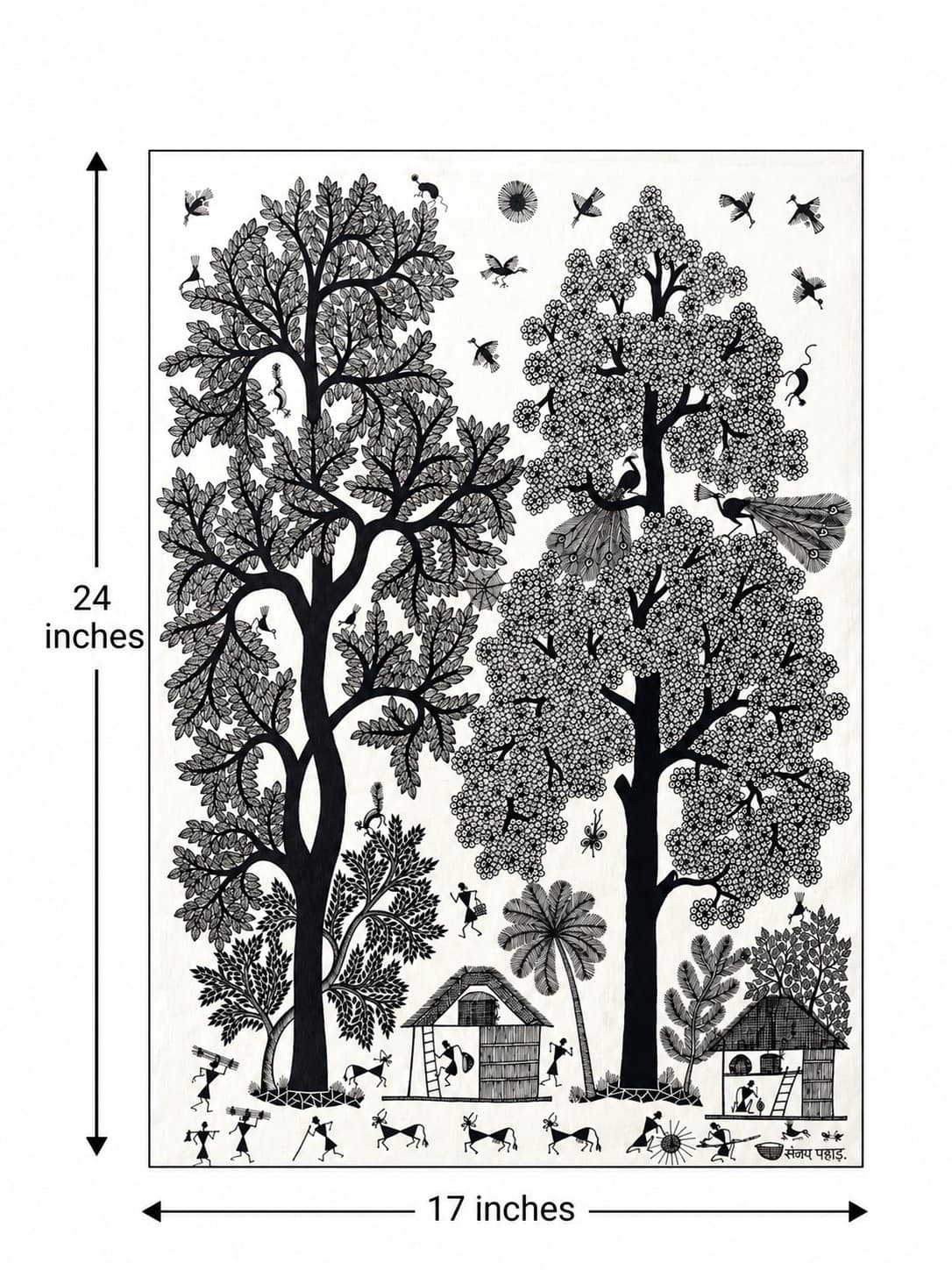Forest Life - Warli Painting — alternate view