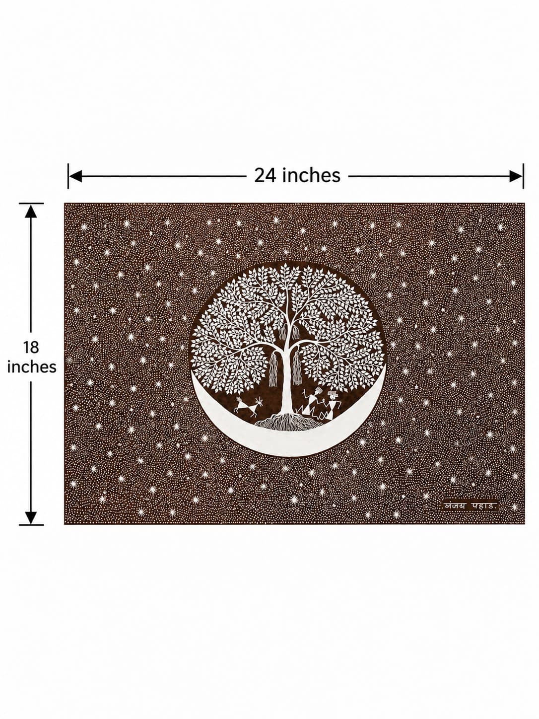 Cosmic Tree of Life - Warli Painting — alternate view