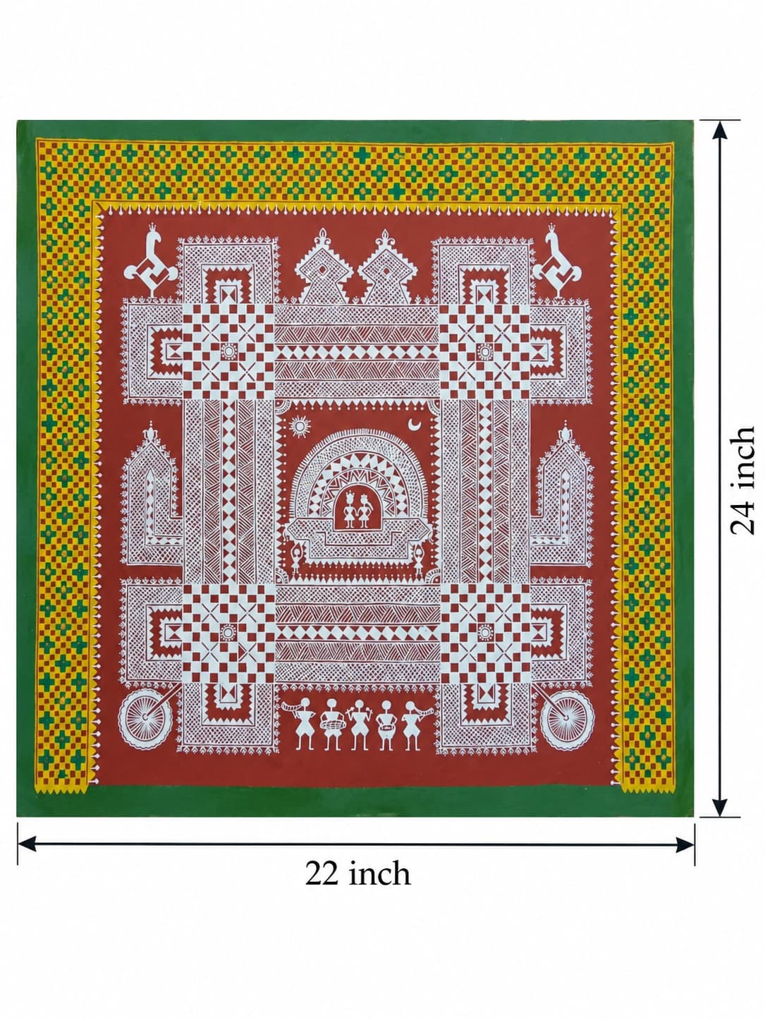 Rhythms of the Sacred Courtyard - Chittara Painting — alternate view