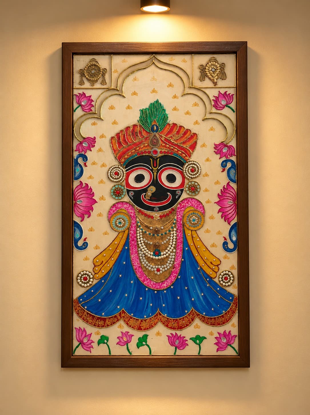 Shrinathji - Lippan Mix Media Mural