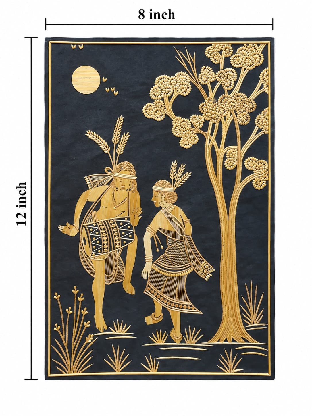 Santhal Festival Dance Under Moonlight - Sikki Grass Craft — alternate view