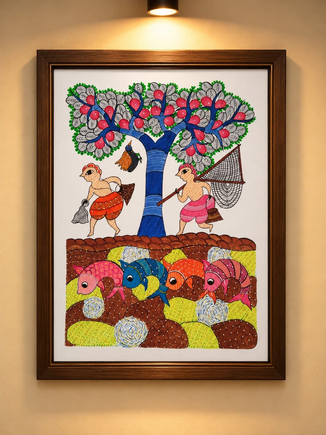 Nature's Eternal Bond - Gond Painting