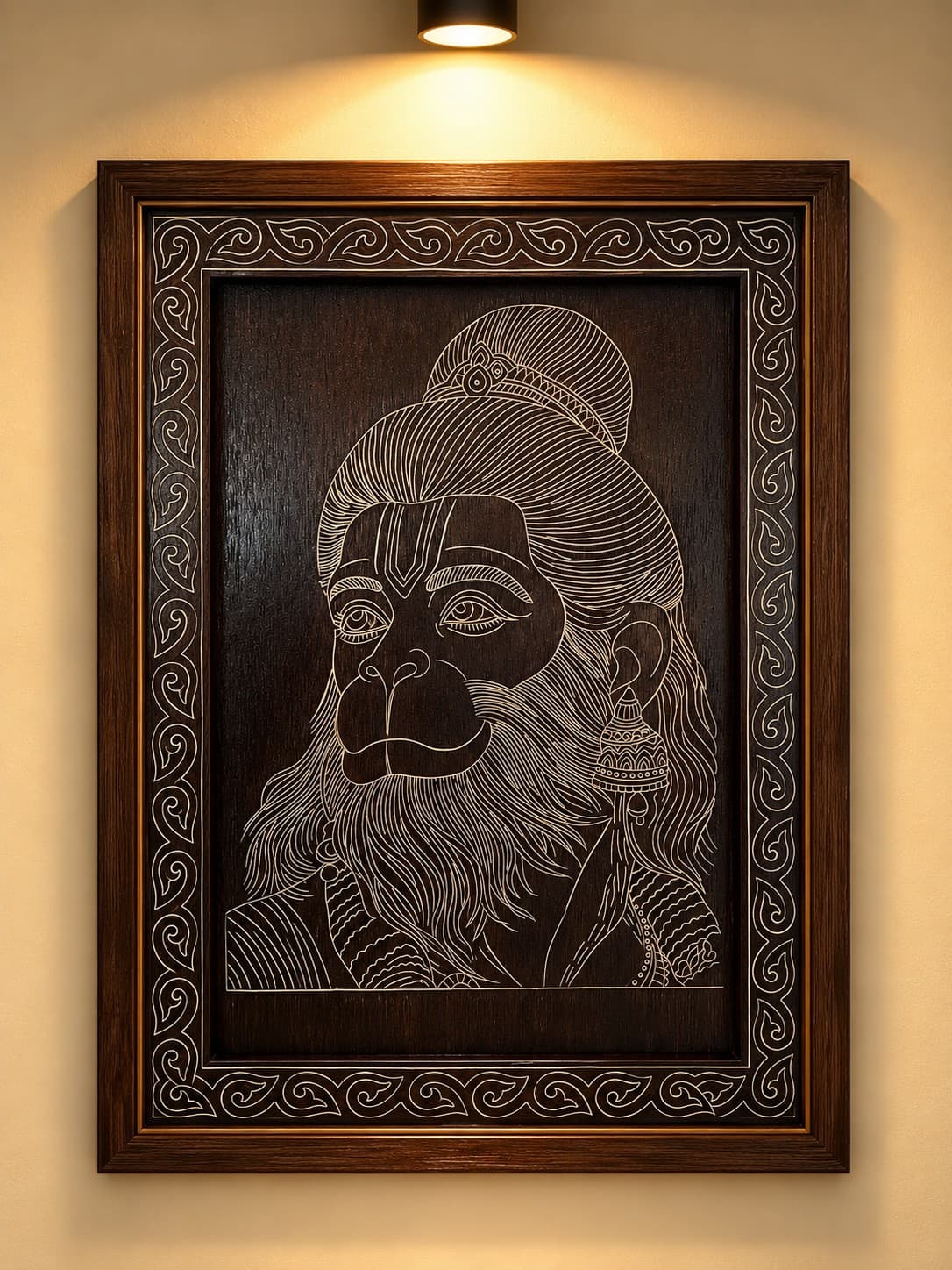 Lord Hanuman - Metal Inlay