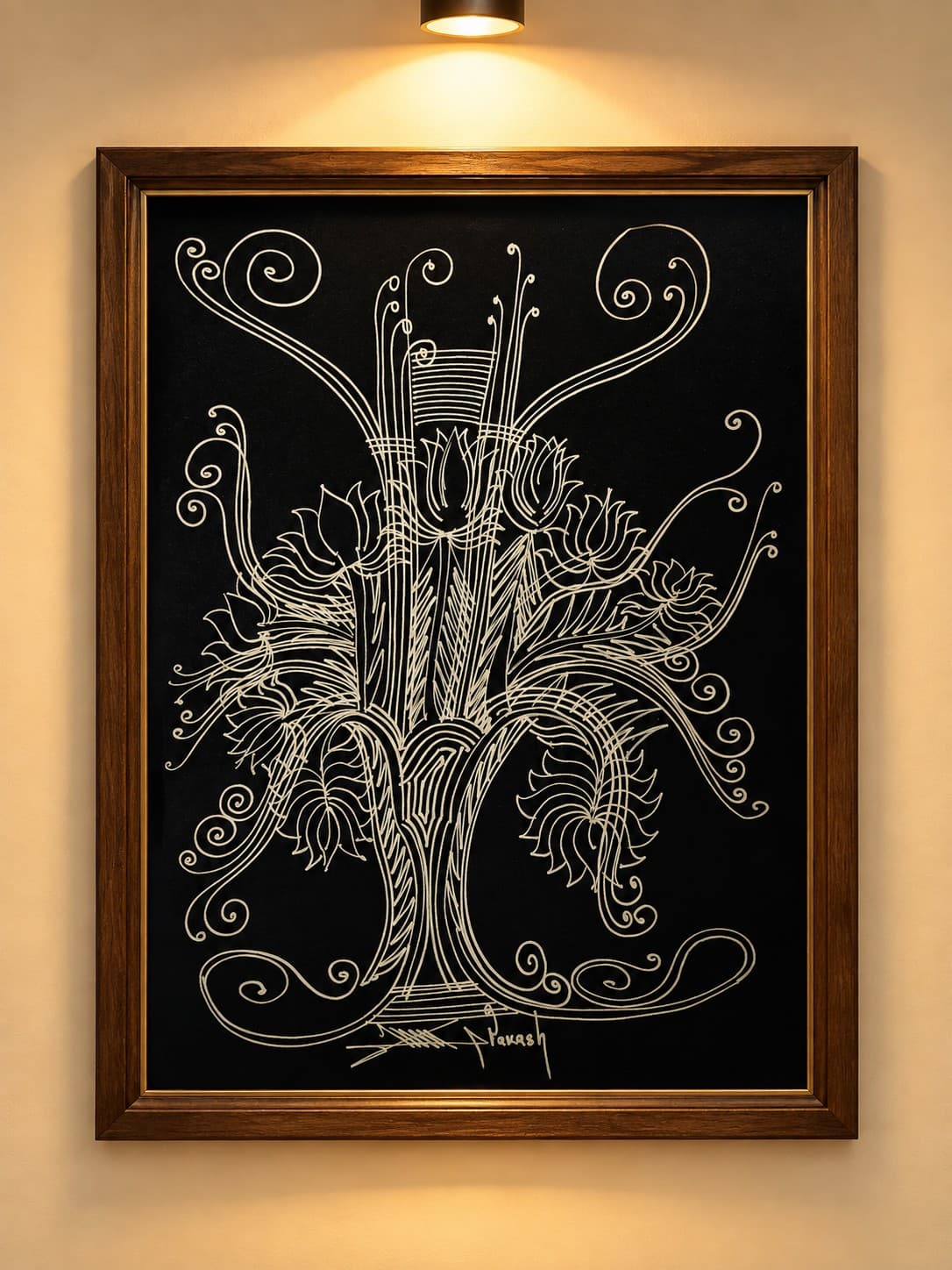 The Divine Lotus Kalpavriksha - Surpur Painting