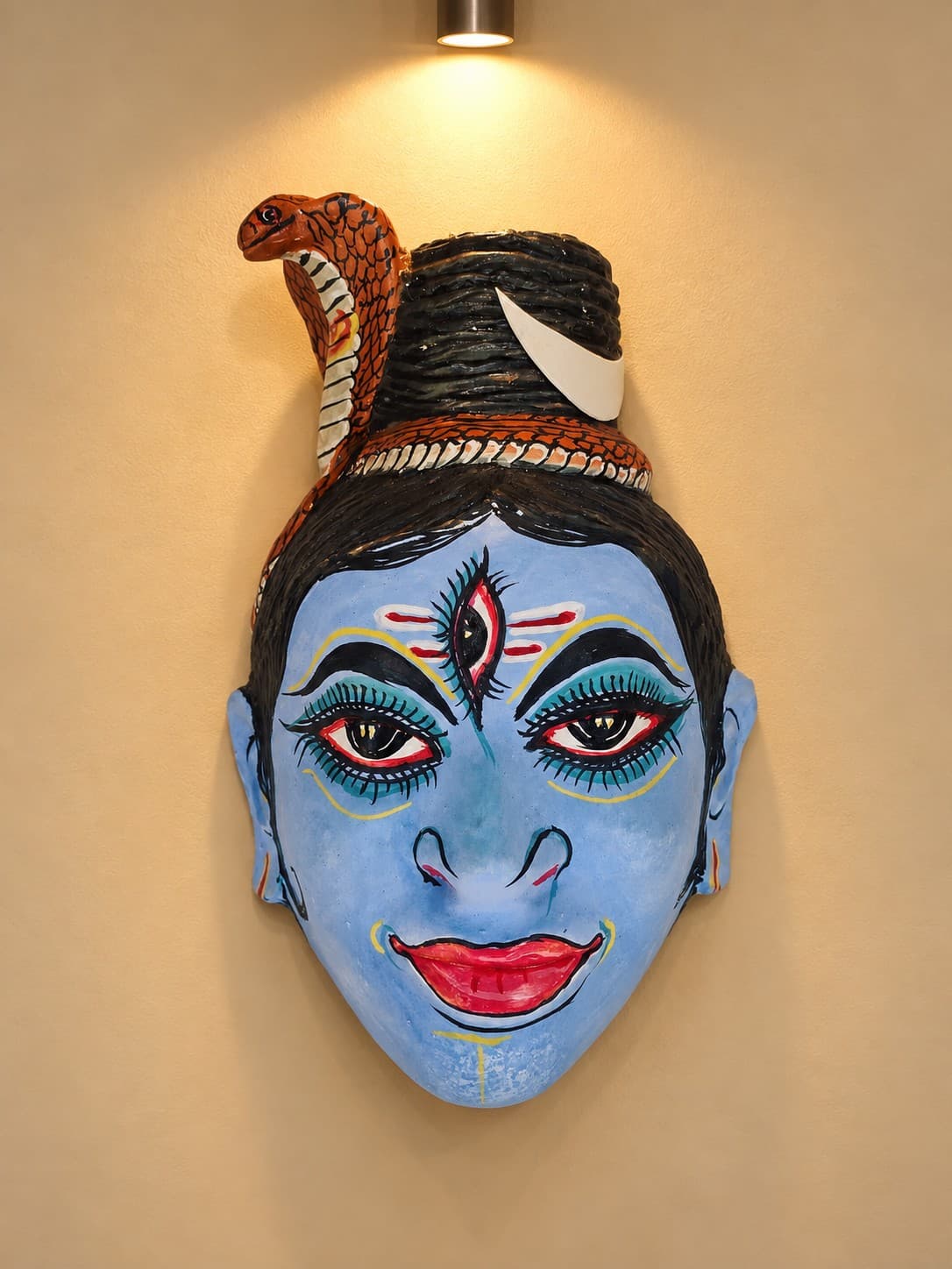 Assam Traditional Lord Neelkanth Shiva Mask - Majuli Bhaona