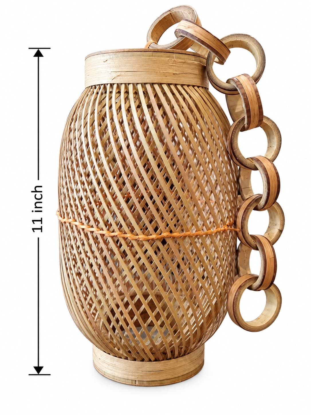 Bamboo Hanging Lantern - Bamboo Art — alternate view