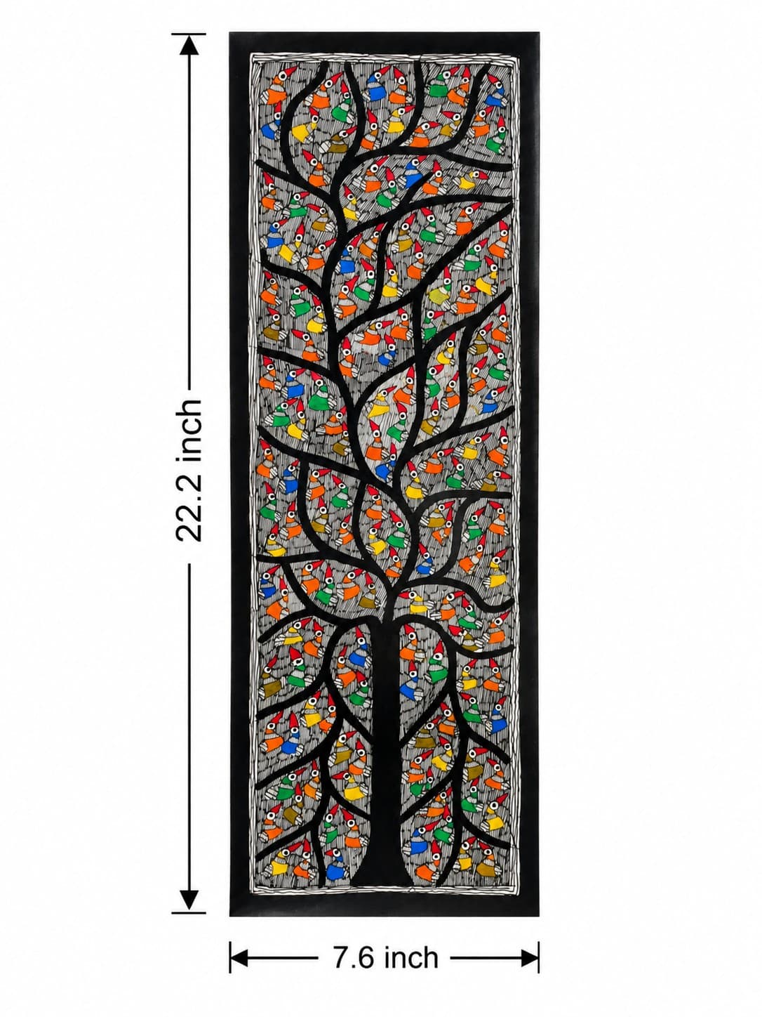 Tree of Life with Flock of Birds - Madhubani Painting — alternate view