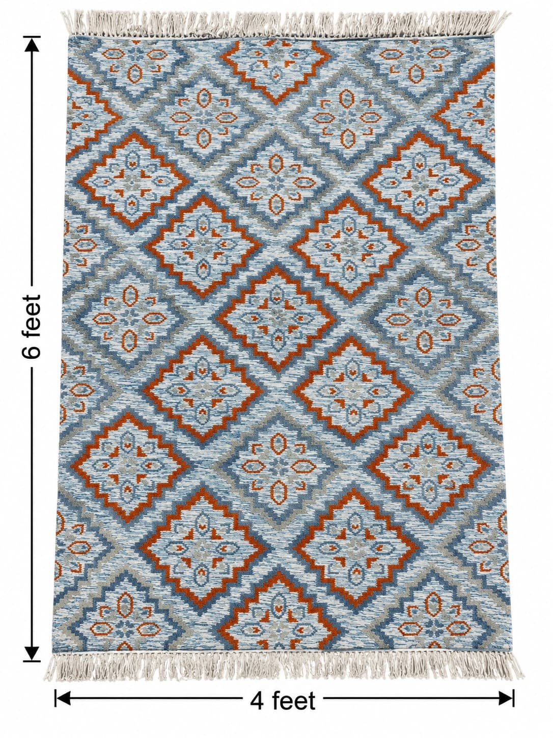 Geometric Diamond Medallion Design - Punja Carpet — alternate view