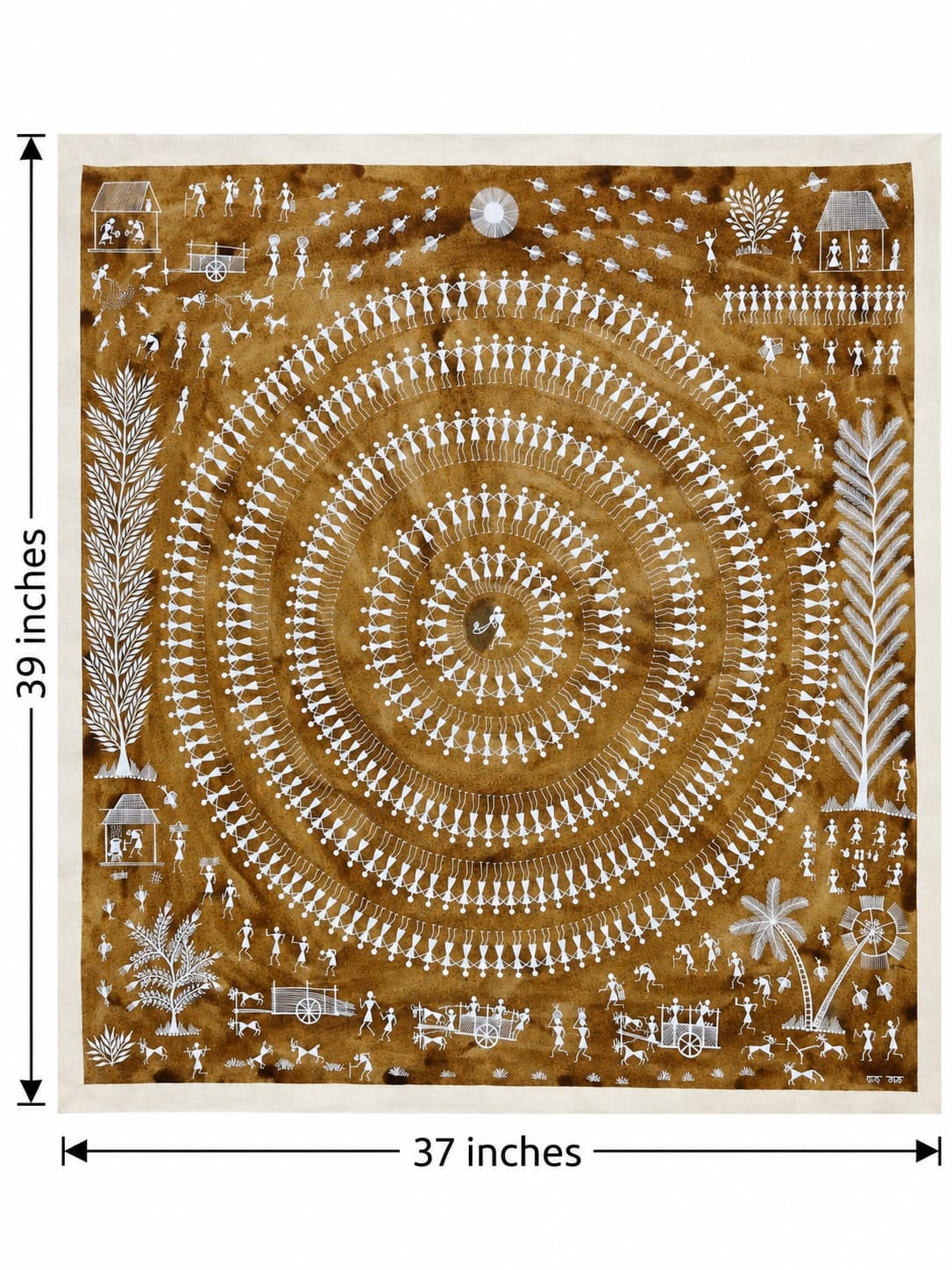Tarpa Dance Circle - Warli Painting — alternate view