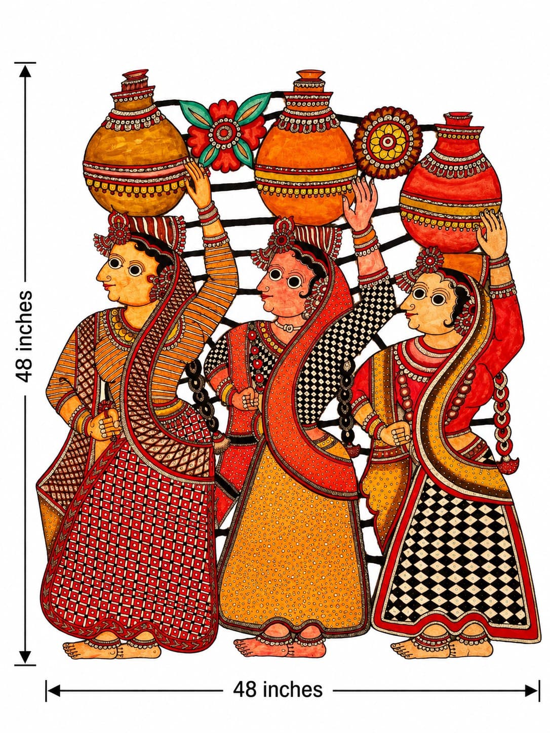 Village Women with Pots - Tholu Bommalata — alternate view