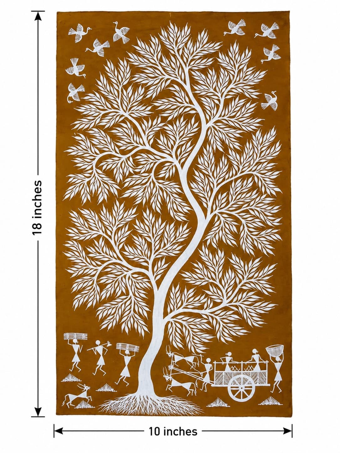 Life Beneath the Banyan - Warli Painting — alternate view