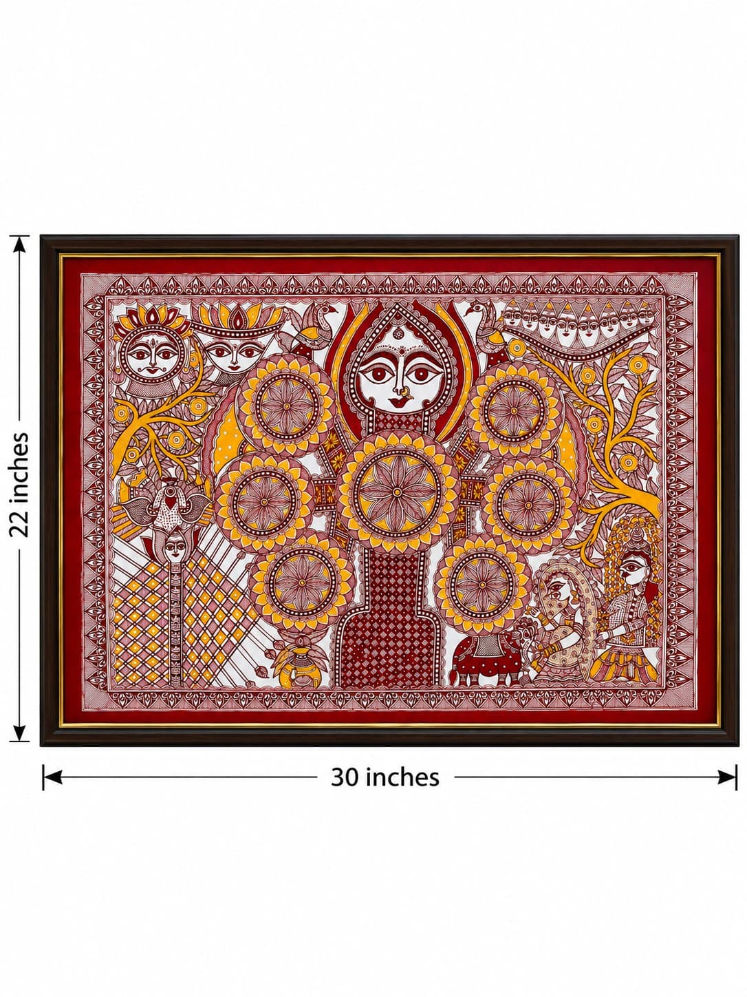 Divine Tree of Prosperity - Madhubani Painting — alternate view