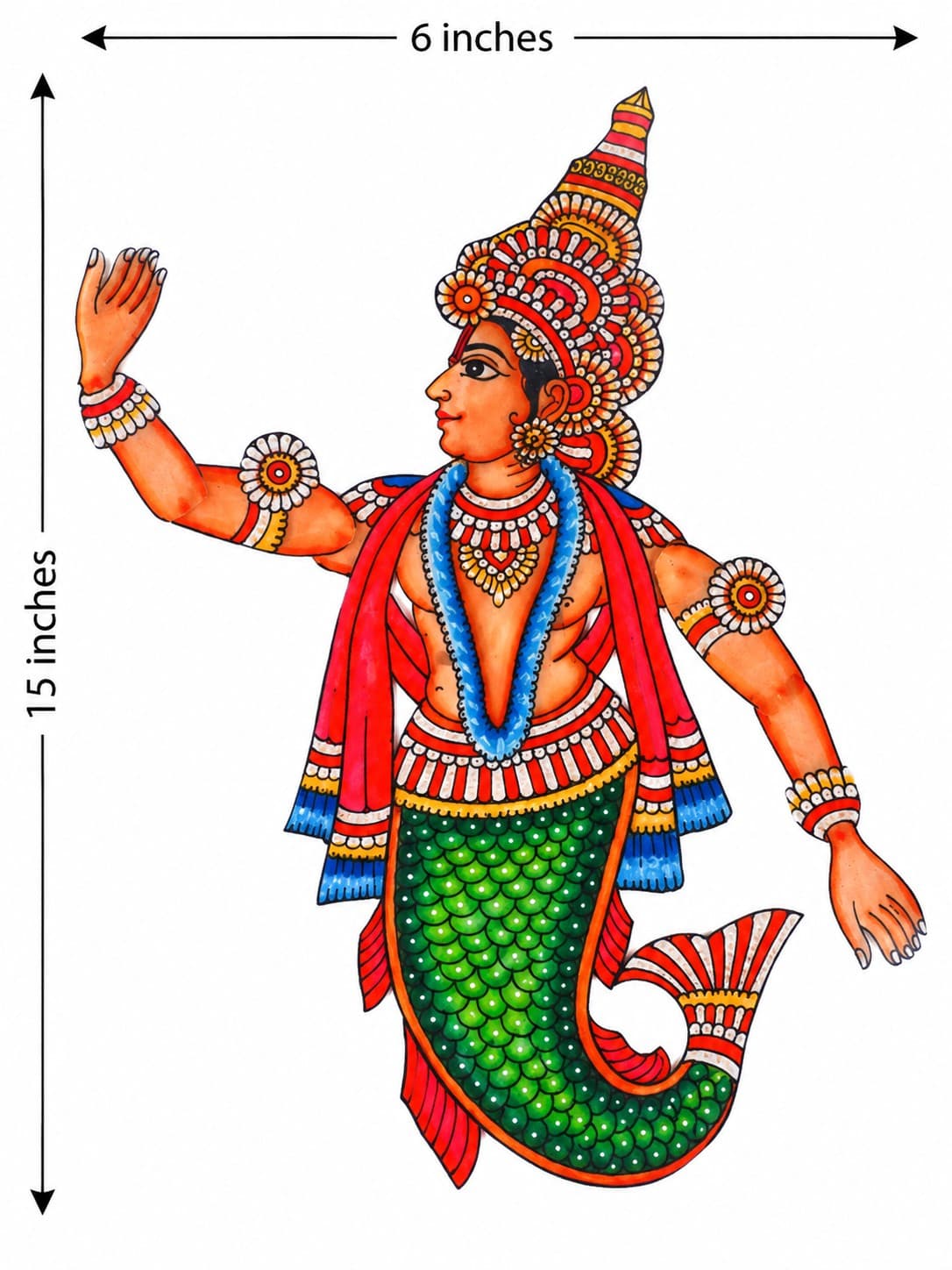 Matsya Avatar (Macha Avatar) Handcrafted - Tholu Bommalata — alternate view