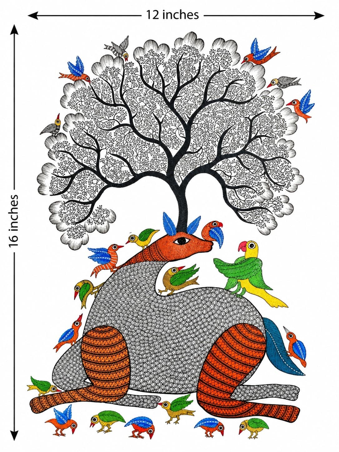 Vriksha Rakshak - Gond Painting — alternate view