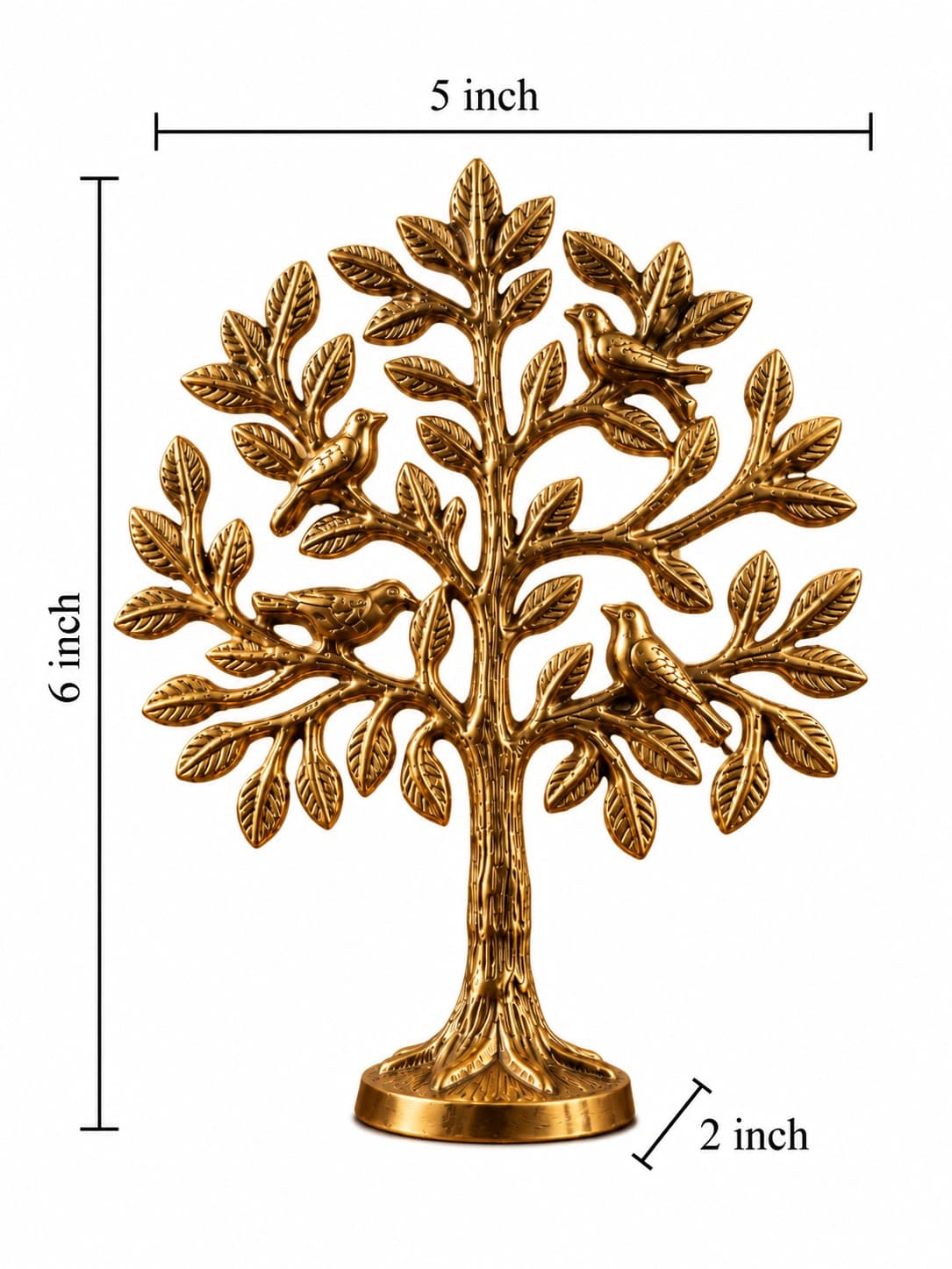 Kalpavriksha with Birds - Brass — alternate view